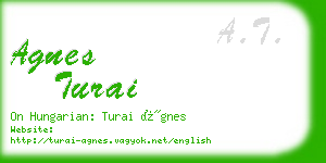 agnes turai business card